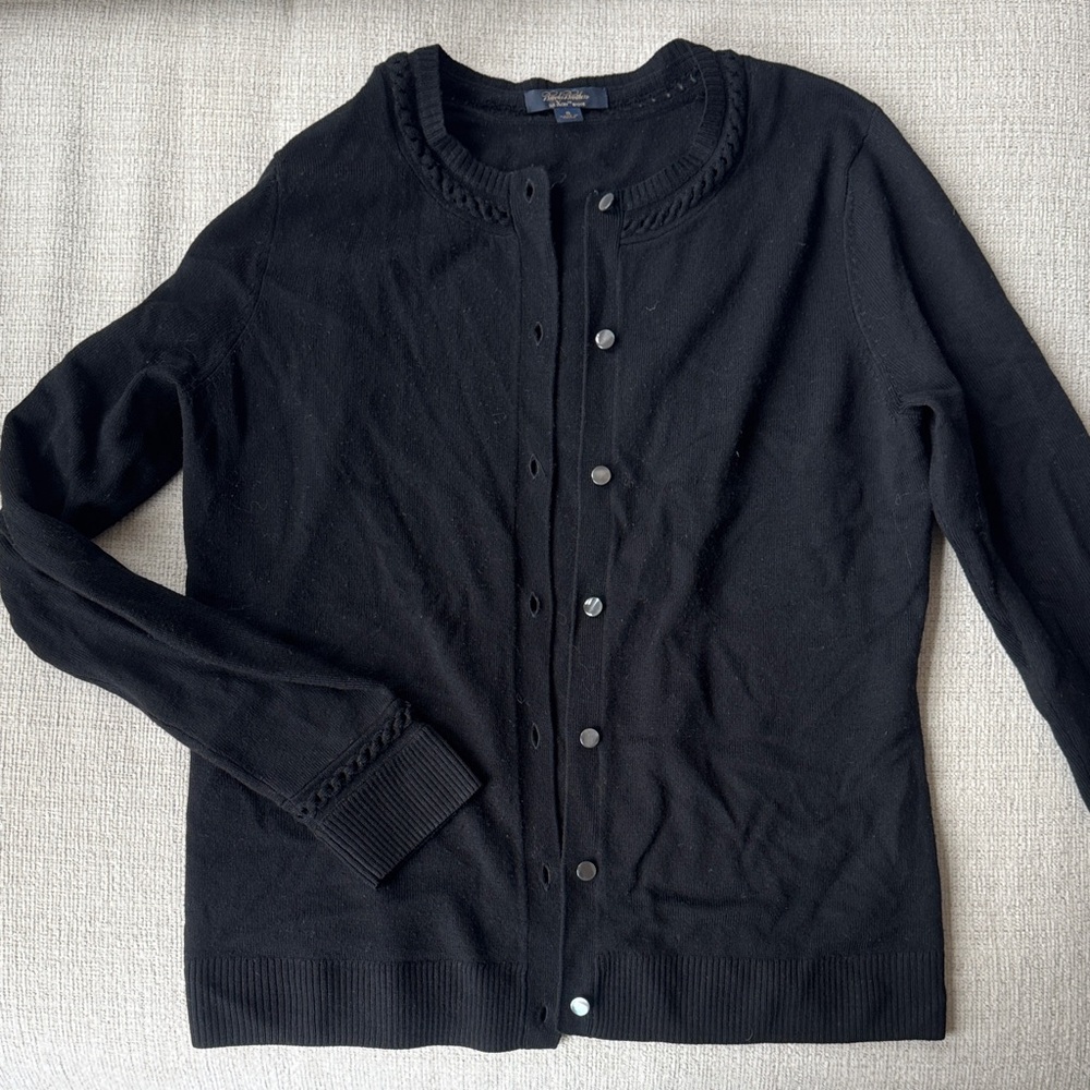 Brooks Brothers Classic Black Women's Wool Sweater